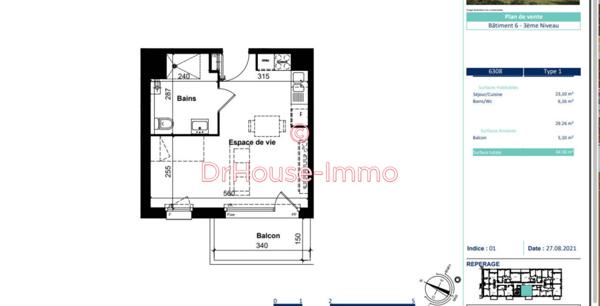 Appartement à vendre 1 pièce de 29 m²