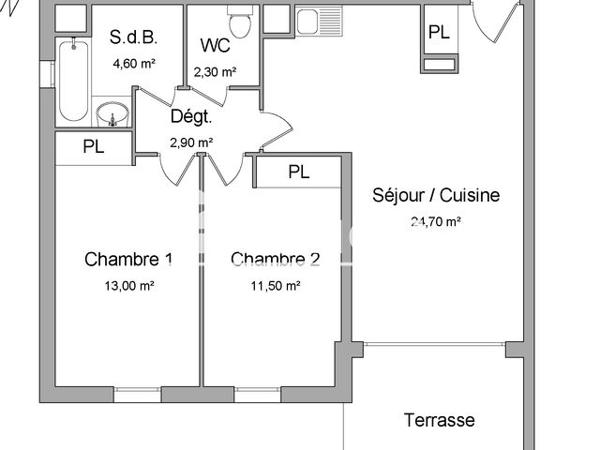 Location Appartement 3 pièces 59 m² - 3 chemin de la Coustaude Saint-jean-de-vedas 34430
