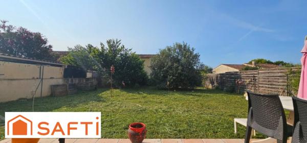 Belle maison mitoyenne de 100m2 sur un terrain de 500 m2 dans une impasse au calme absolu.