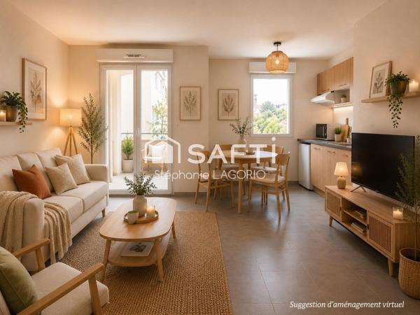Appartement T2 de 44 m² avec parking
