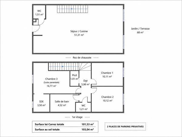 Appartement
         4 pièces
        - 101 m² Exclusivité 510 000 € *