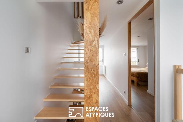 Maison de ville contemporaine de caractère et son patio