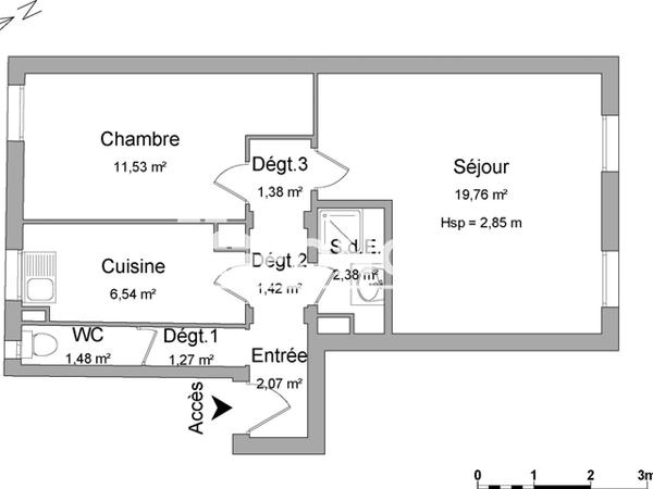 Location Appartement 2 pièces 47.83 m² - 21 RUE DE MOLSHEIM Strasbourg 67000