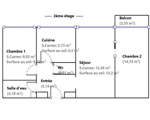 Appartement
         3 pièces
        - 52 m² Exclusivité 285 000 € *