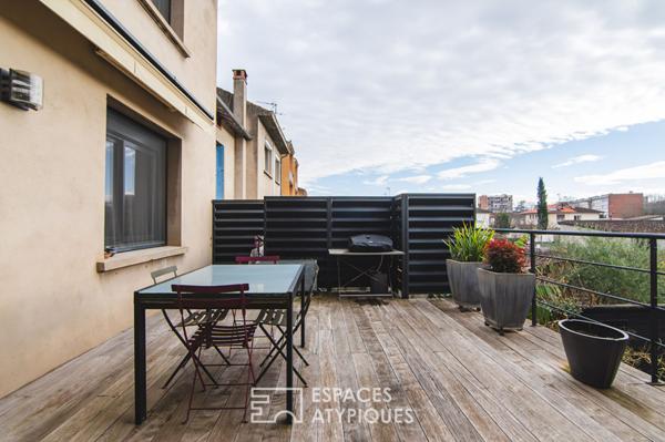 Maison de ville rénovée avec garage et jardin à ALBI