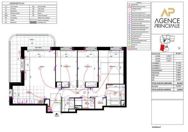 APPARTEMENT 4 PIÈCES AVEC TERRASSE SUD-OUEST ET PARKING - RÉSIDENCE NEUVE €700 000 ** - Référence 6682-AH