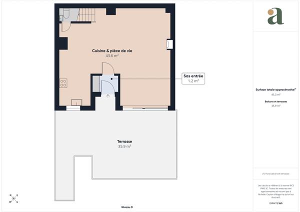 Duplex 90m2 avec grande terrasse 36m2 en vente à Paris 20e