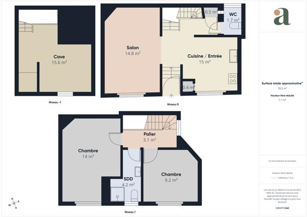 Maison de ville avec garage et cour en vente à Angoulême Quartier Victor-Hugo (16000)