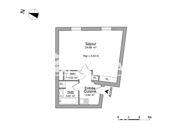 Location Studio 35.89 m² - 22 RUE DES ALOUETTES Paris 75019