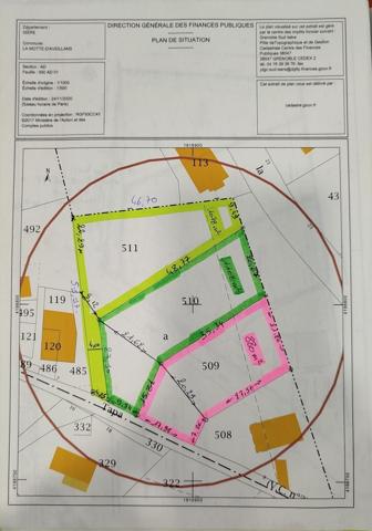Terrain constructible de 1078m²