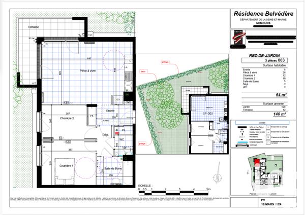 Appartement à vendre 3 pièces 64 m² Nemours