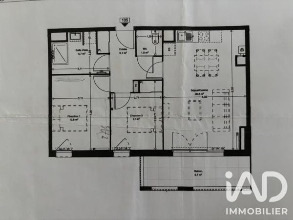 Appartement à vendre 3 pièces 63 m² Saint-Vincent-de-Paul