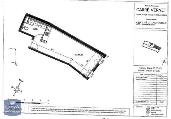 Appartement à louer 1 pièce 29.27m²