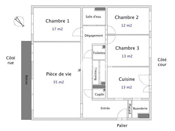 Appartement 5 pièces - 122 m² Exclusivité efficity