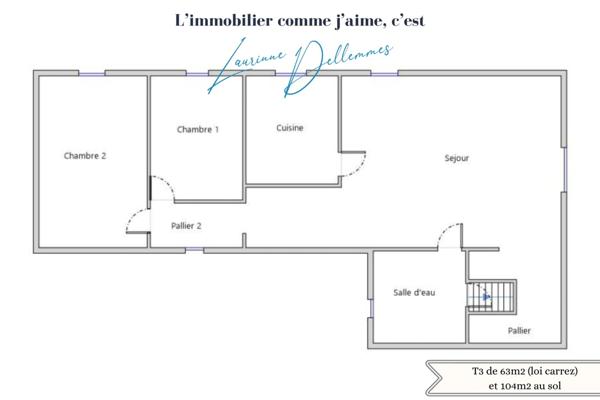 Immeuble de rapport de 283m2 loué à vendre LE CATEAU CAMBRESIS (59) proche du centre
