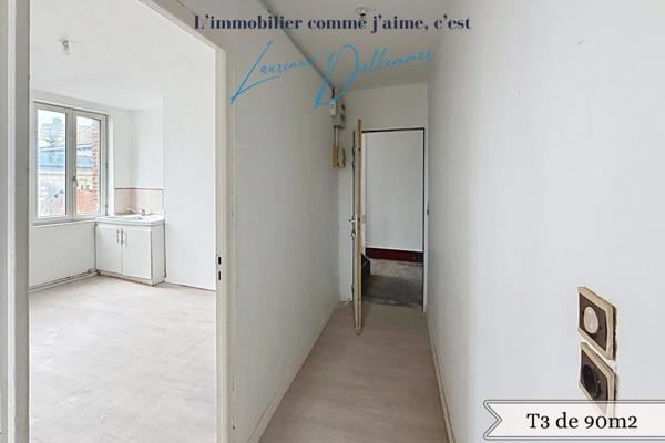 Immeuble de rapport de 283m2 loué à vendre LE CATEAU CAMBRESIS (59) proche du centre