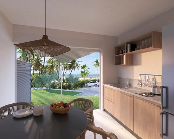 Magnifique studio en rez de jardin avec vue mer a 180°