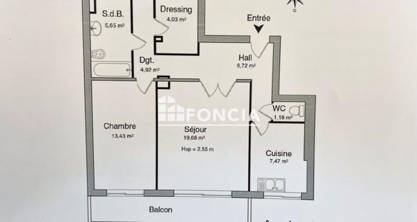 À vendre Appartement 2 pièces 63.76 m² - Le Plessis-robinson 92350