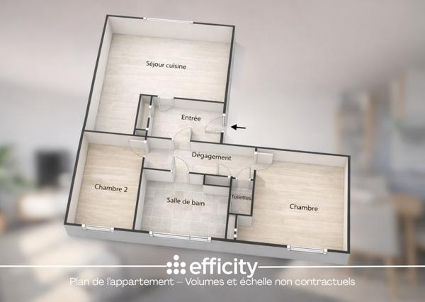 Appartement 3 pièces - 64 m²