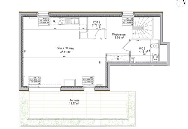 appartement à vendre 4 pièces NANCY (54) Duplex N+3 et 4 Balcon 17 m² 2 Places de Parking