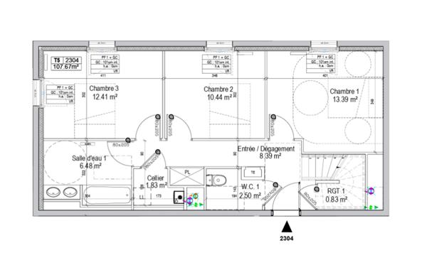 appartement à vendre 4 pièces NANCY (54) Duplex N+3 et 4 Balcon 17 m² 2 Places de Parking