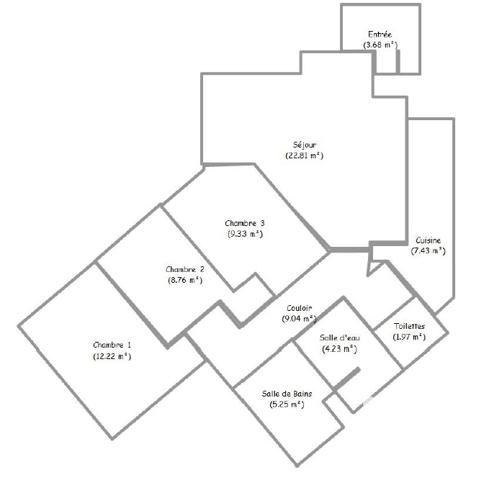 Appartement à vendre 4 pièces 84,72 m² Mantes-la-Jolie