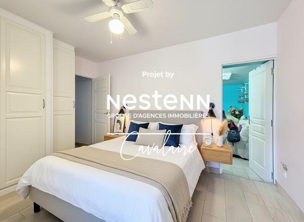 Maison d'environ 120 m² de plain-pied avec vue mer sur un terrain piscinable dans un quartier prisé de Cavalaire