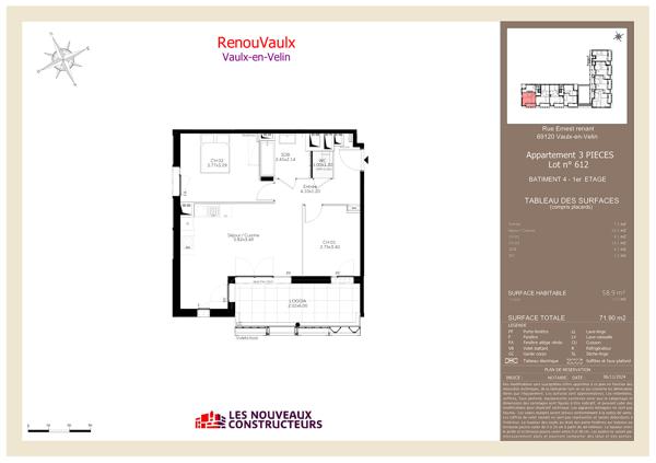Appartement à vendre à Vaulx-en-Velin (69120) - Rhône