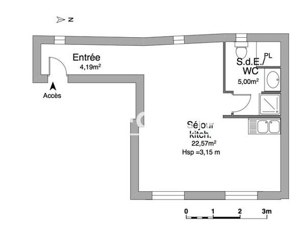 Location Studio 31.8 m² - 7 RUE COLLEGE D'ANNECY Avignon 84000