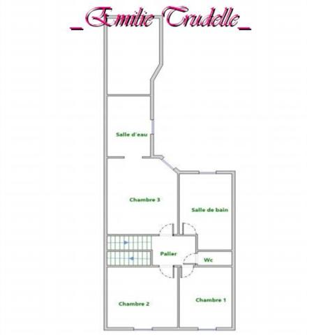 Maison à vendre 5 pièces (72) 125 m² -3/5 chambres – jardin clos 300 m² – dépendances – Saint-Calais