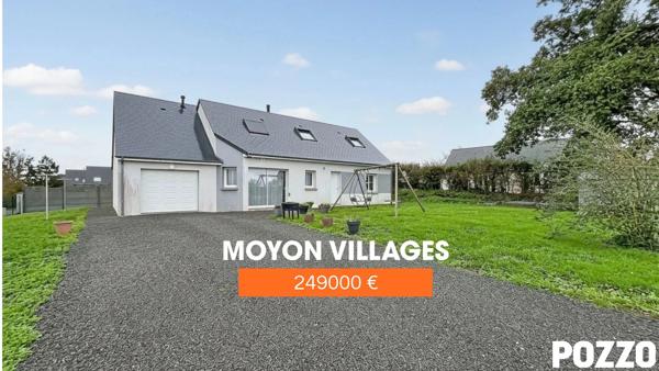 À VENDRE MAISON FAMILIALE RÉCENTE AVEC 5 CHAMBRES ET JARDIN A MOYON Villages LE MESNIL OPAC