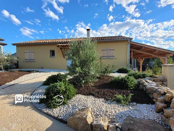 JOYEUSE - ardèche méridionale- Villa meublée de plain-pied, terrasse sud et jacuzzi 278 000  | 80 m² | Terrain de 803 m²