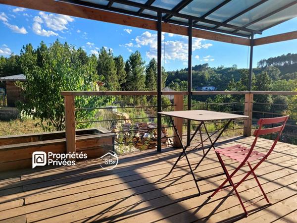 JOYEUSE - ardèche méridionale- Villa meublée de plain-pied, terrasse sud et jacuzzi 278 000  | 80 m² | Terrain de 803 m²