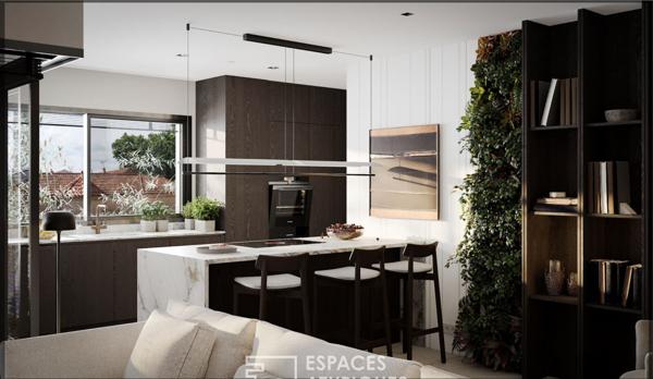 Appartement atypique avec terrasse et commerces à pied