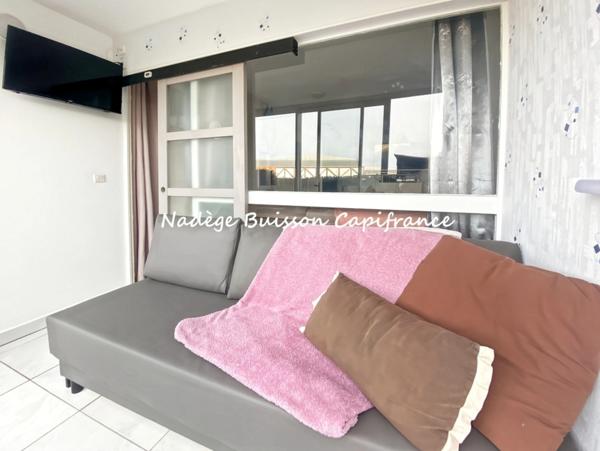 À vendre Cabourg – Studio avec espace nuit cabine, terrasse et loggia à 800 m de la plage