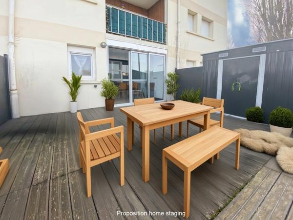 À vendre Cabourg – Studio avec espace nuit cabine, terrasse et loggia à 800 m de la plage