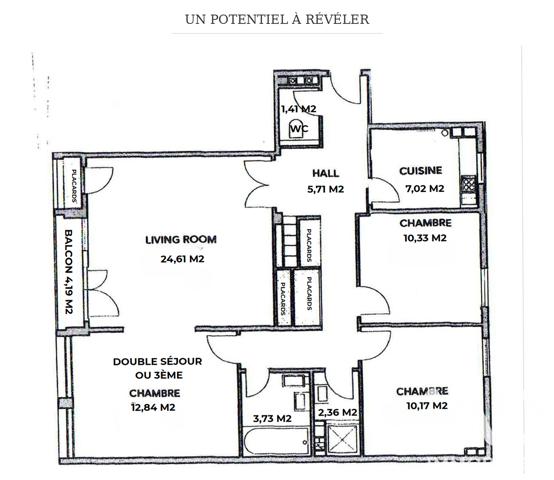 Appartement à vendre 4 pièces 85,69 m² Boulogne-Billancourt