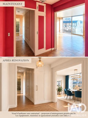 Appartement à vendre 4 pièces 85,69 m² Boulogne-Billancourt