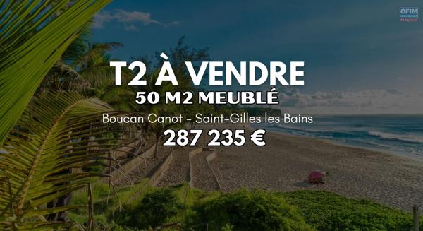 A Vendre Appartement T2 Meublé de 50m2 à Boucan-Canot | Saint-Gilles les Bains à 287 235€