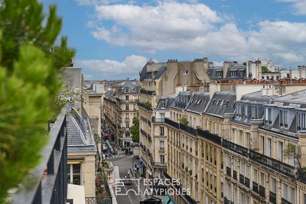 Dernier étage avec terrasse plein ciel et vue Tour Eiffel – Janson de Sailly