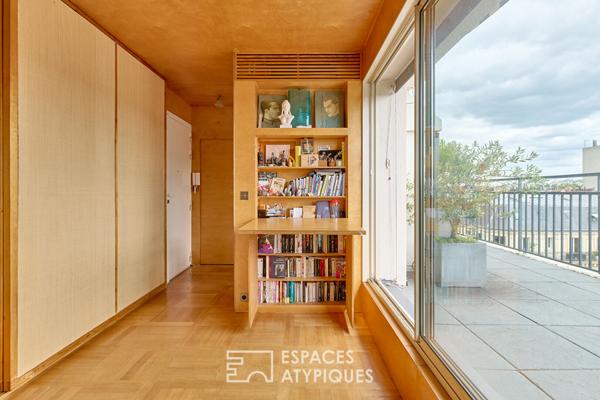 Dernier étage avec terrasse plein ciel et vue Tour Eiffel – Janson de Sailly