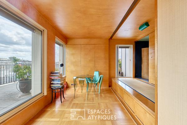 Dernier étage avec terrasse plein ciel et vue Tour Eiffel – Janson de Sailly