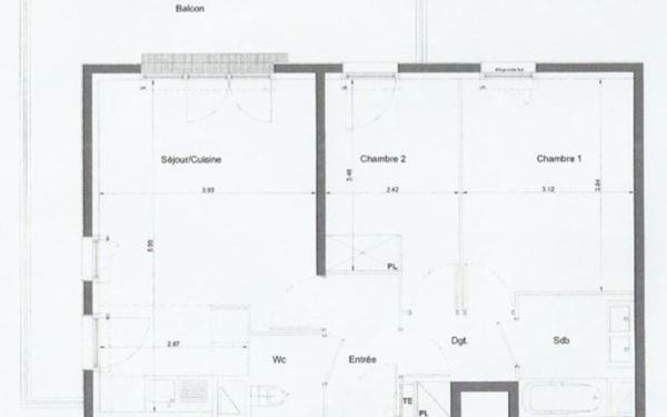 Appartement à vendre    3 pièces • 55,39 m2 Saulx-les-Chartreux