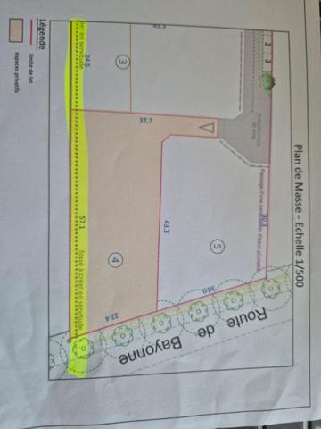 LEGUEVIN  TERRAIN PLAT VIABILISE  DE 1274 M2