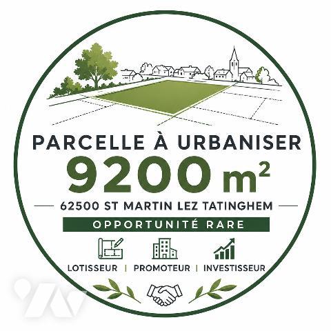 Terrain constructible d'environ 9 200 m² – Opportunité d'aménagement – Saint-Martin-lez-Tatinghem