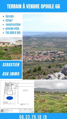 Terrain de 521 m²