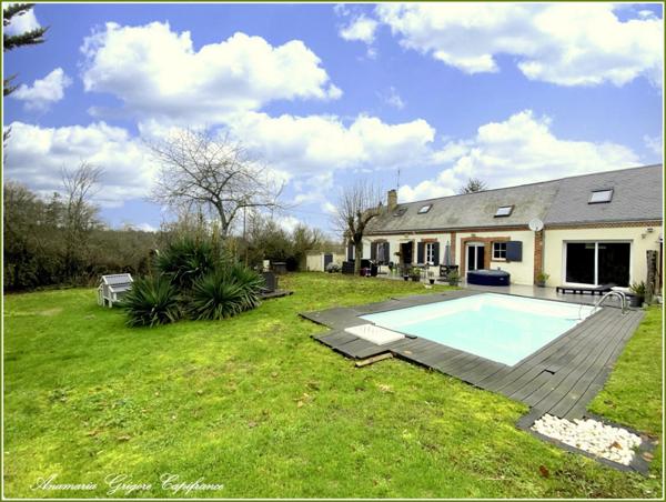 Dpt Eure et Loir (28), à vendre ARROU maison meublée de 170 m² - Terrain de 3 700,00 m²