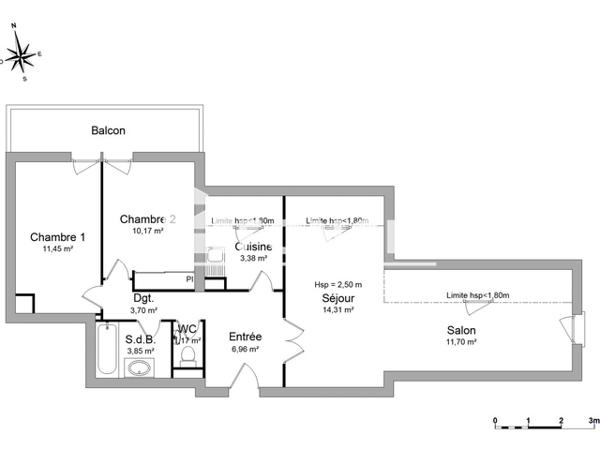 Location Appartement 3 pièces 66.81 m² - 12 RUE DES CORROYEURS Strasbourg 67200