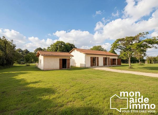 Plain-pied avec grand garage et terrain constructible