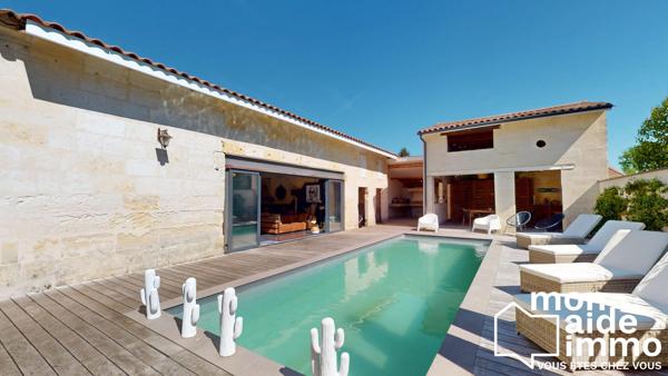 Maison de charme de 215 m² avec piscine,  proche de bordeaux